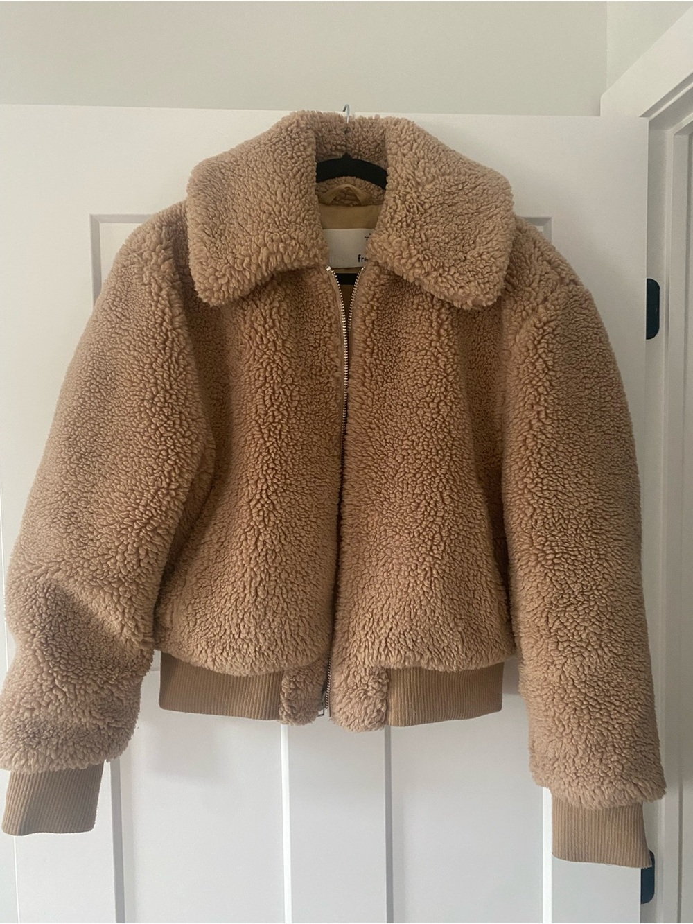 Aritzia Wilfred Free Cozy Teddy Bomber Jacket - Camel M